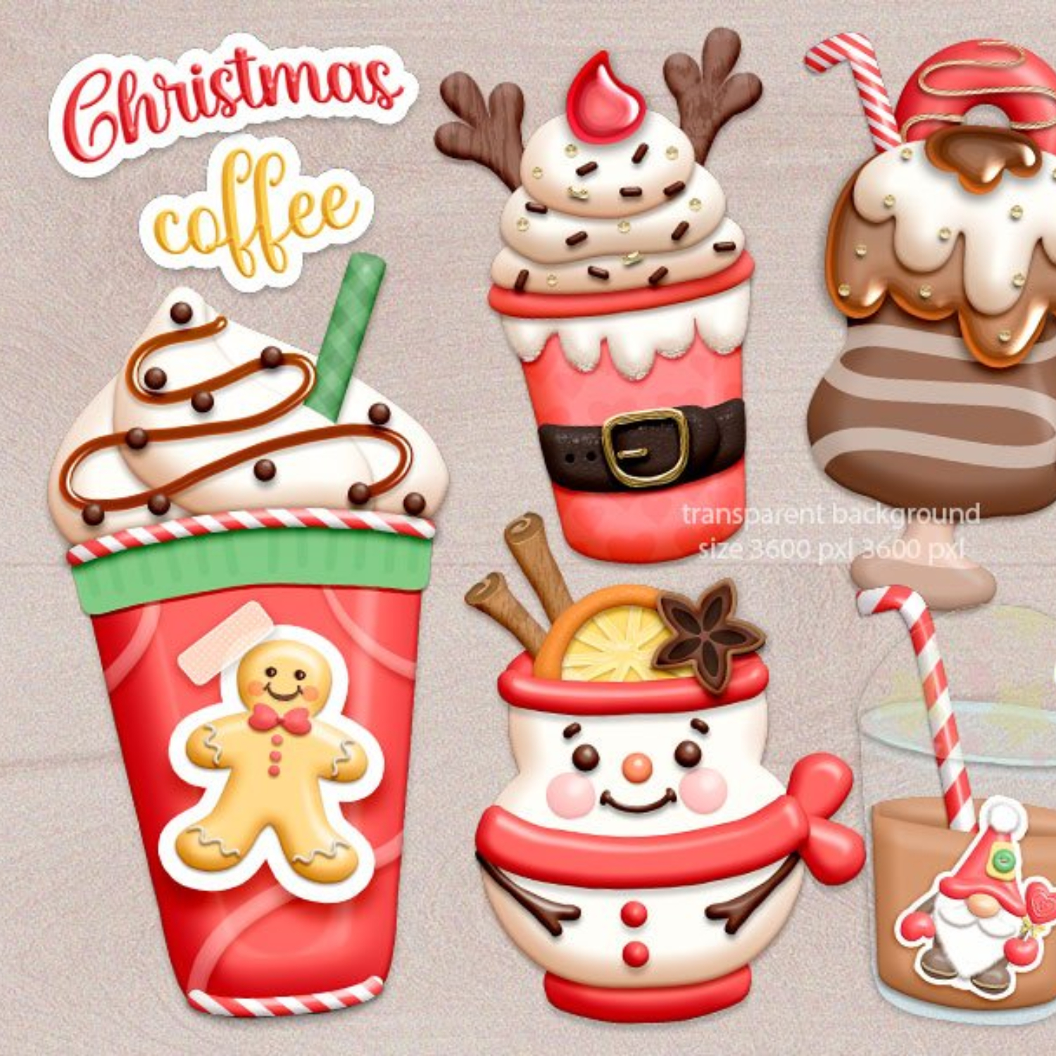 Christmas Coffee Clipart.