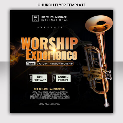 Church Flyer Design Template cover image.