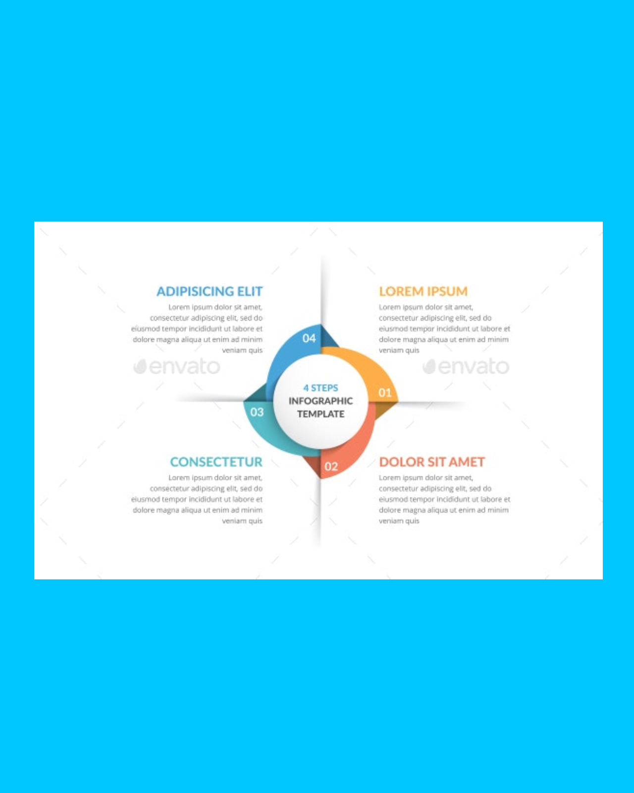 Circle diagram with four elements pinterest image.