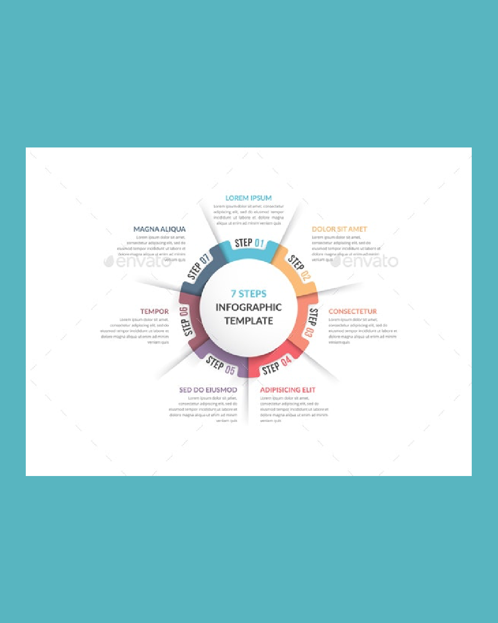 Circle diagram with seven elements pinterest image.