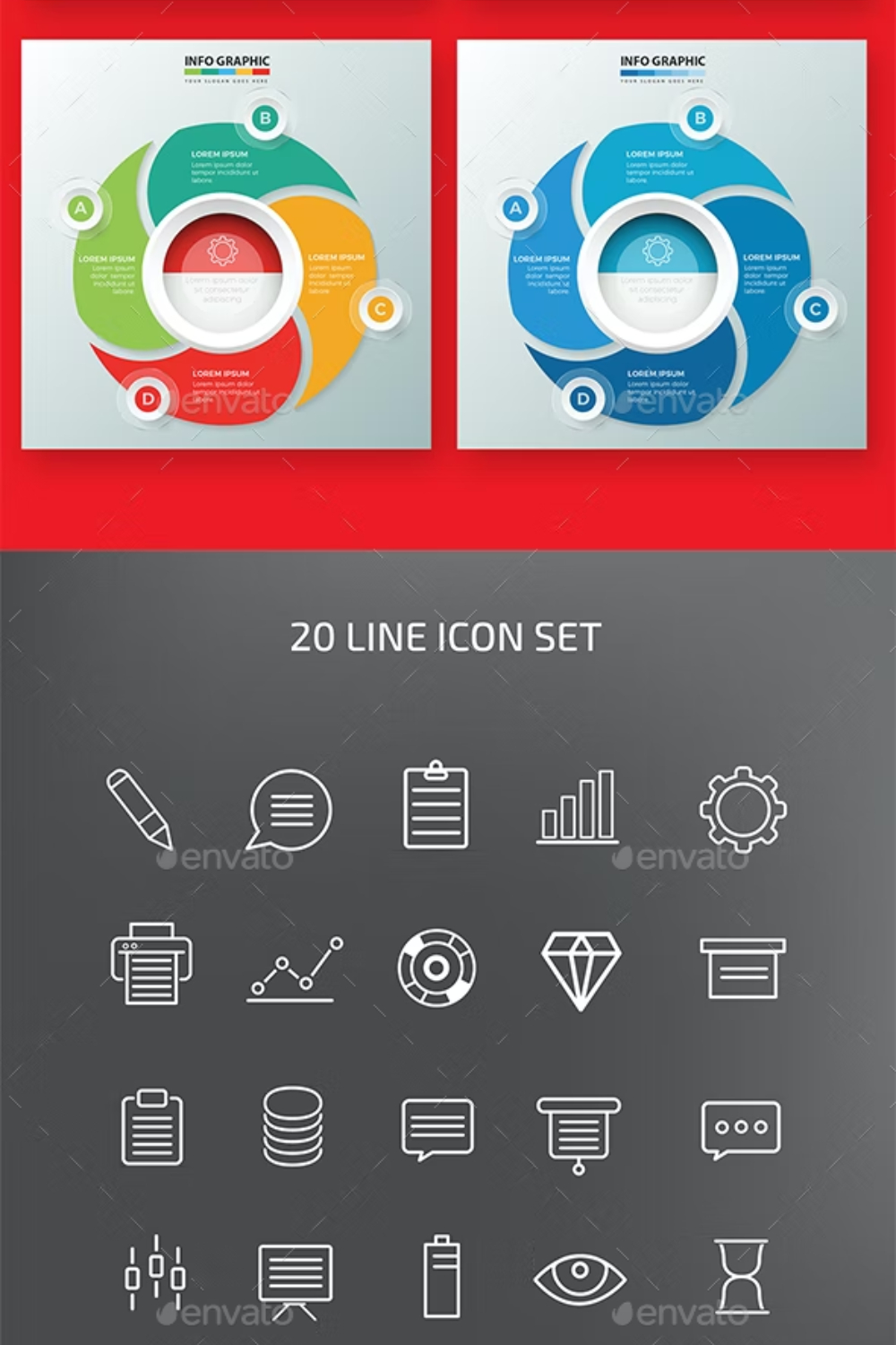 Circle Infographic Design Pinterest Cover.