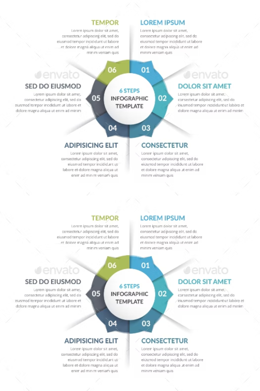 Circle Infographics With Six Elements Pinterest Cover.