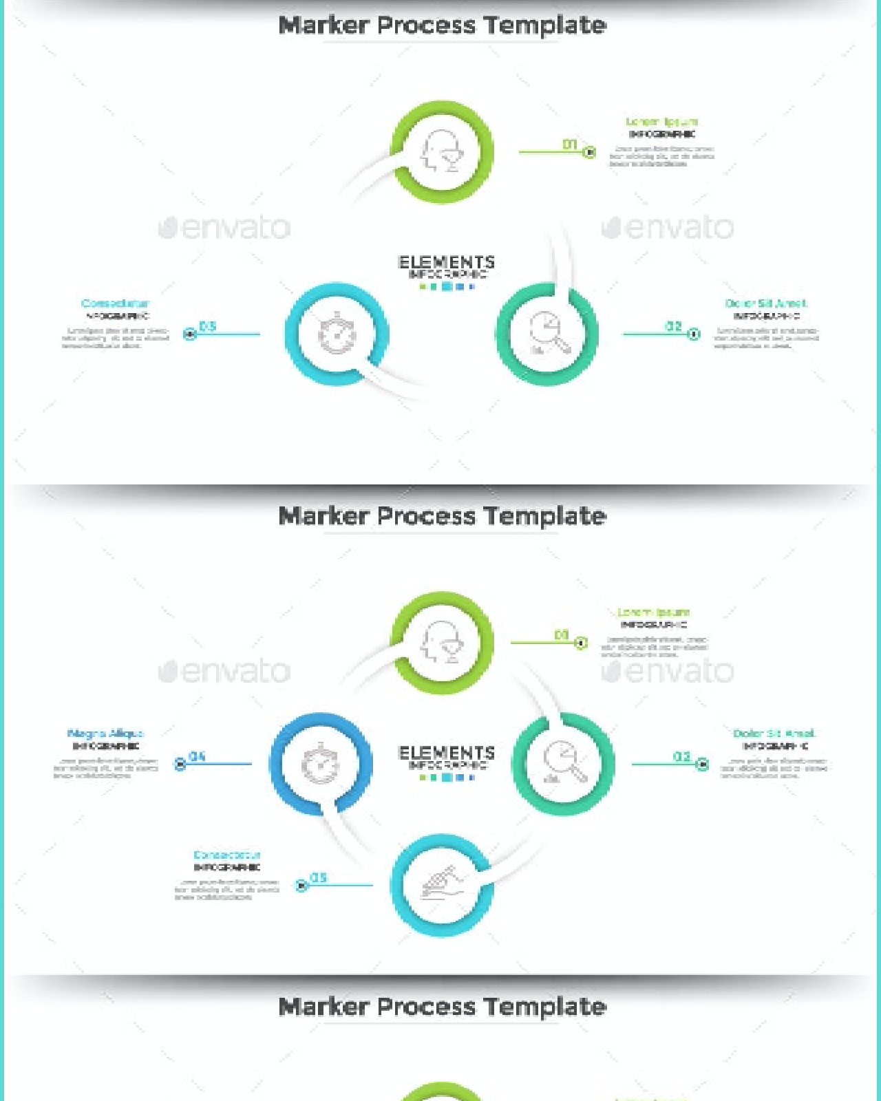 Circular futuristic infographic cycles pinterest image.