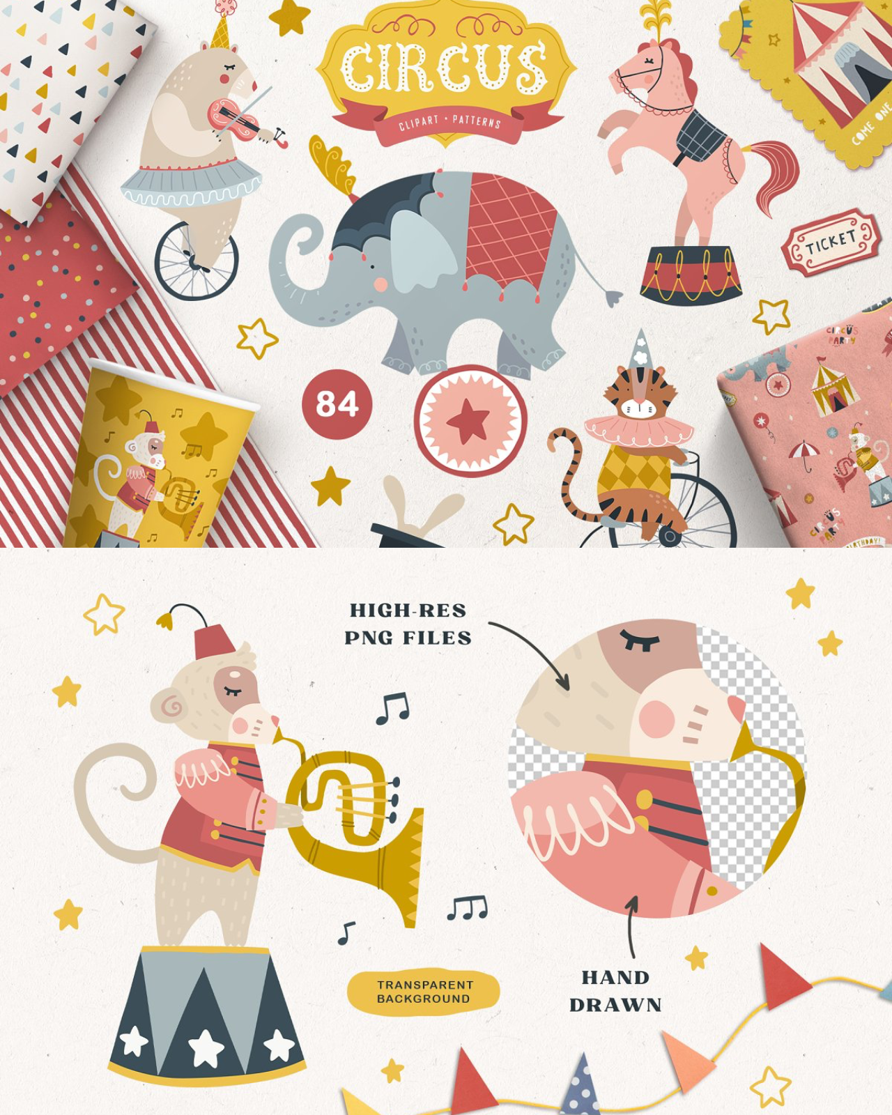 Circus animals pinterest image preview.