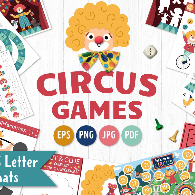 Circus games and activities for kids main image preview.