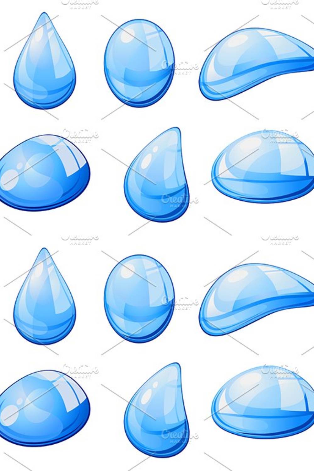Clean Water Drops Pinterest Cover.