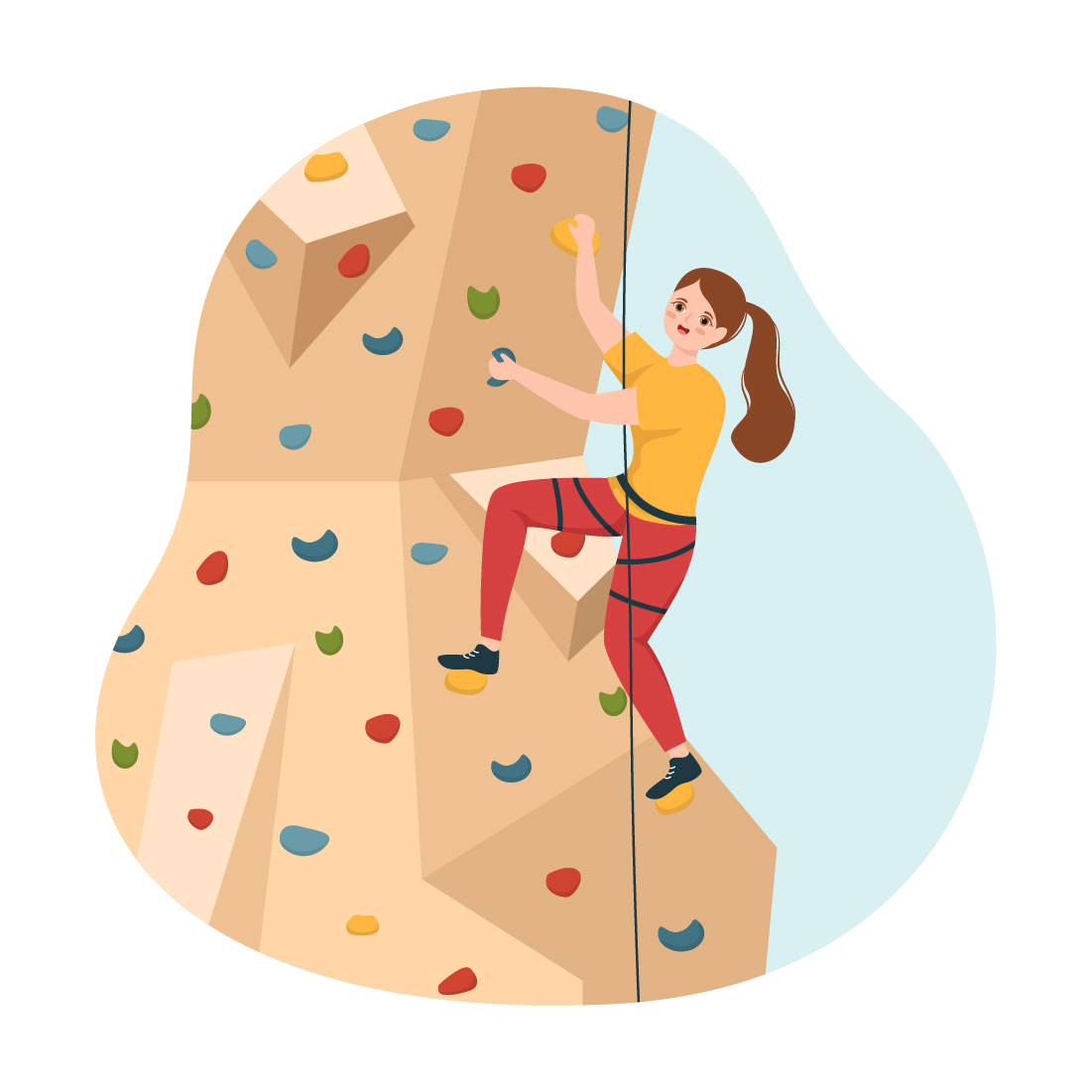 13 Cliff Climbing Illustration cover image.