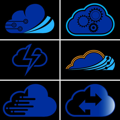 Modern Cloud Technology Vector Logo Design for Business main cover.