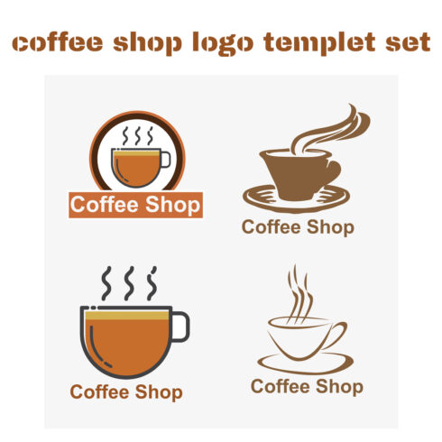 Coffee Shop Logo templet Set main cover.