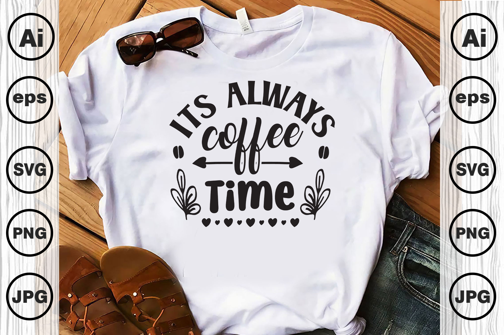 T-shirt Its Always Coffee Time preview image.
