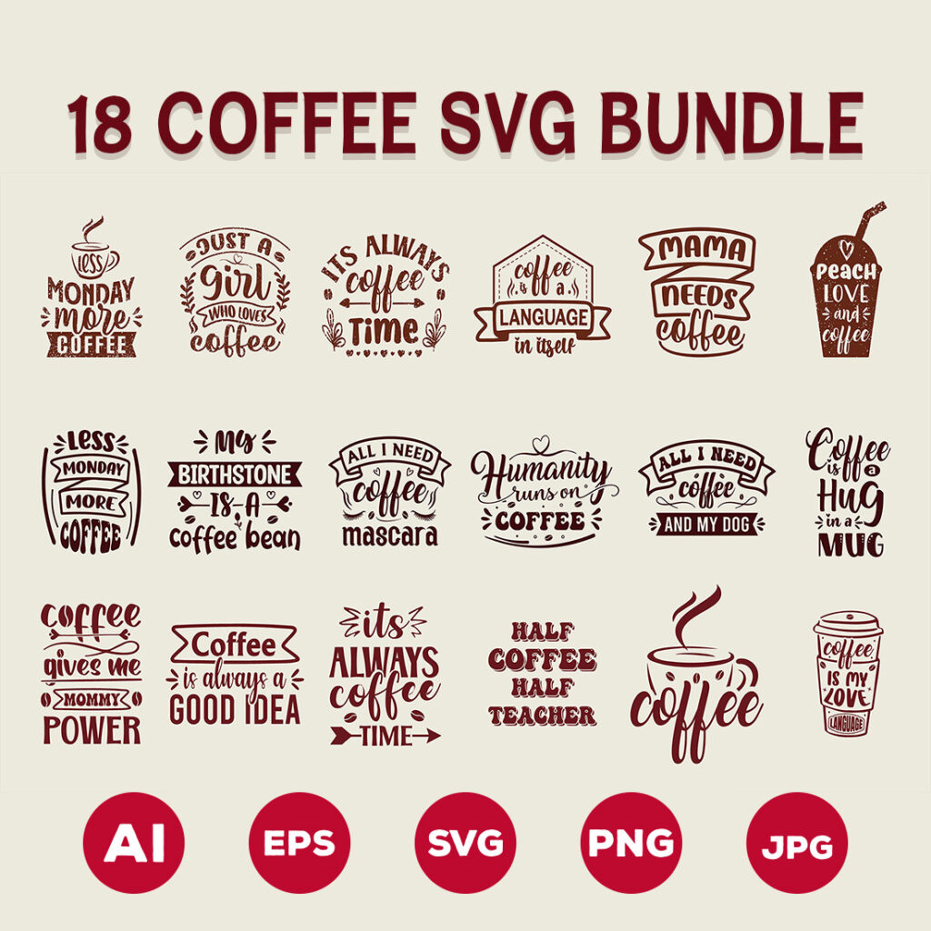 Coffee Design SVG Bundle - MasterBundles