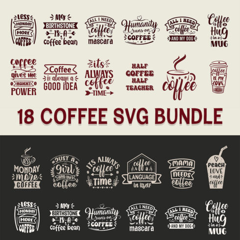 Coffee Design SVG Bundle cover image.