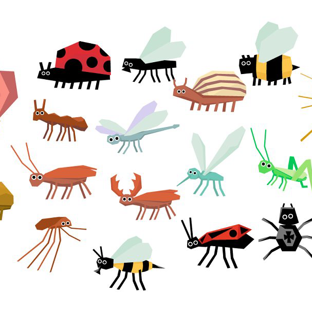 Collection of insects cartoon main cover.