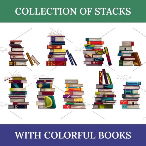 Collection of stacks with colorful main cover.