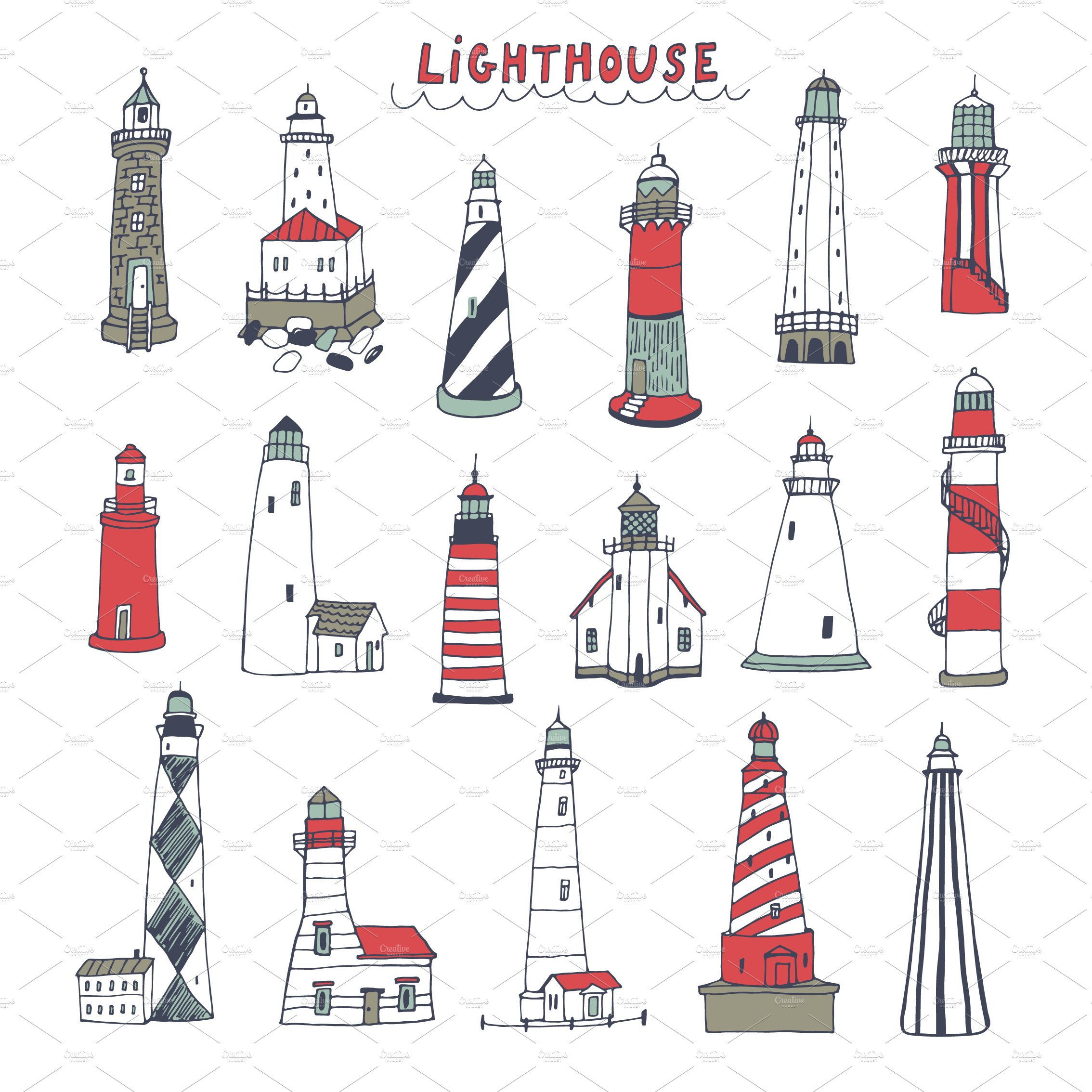 Lighthouse color set.