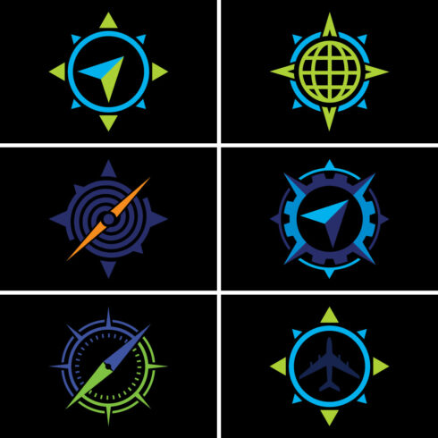 Creative Compass Concept Logo Design Template.