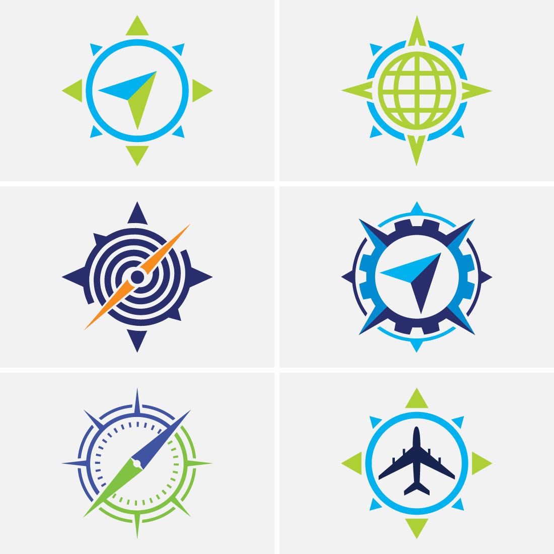 Creative Compass Concept Logo Design Template cover image.