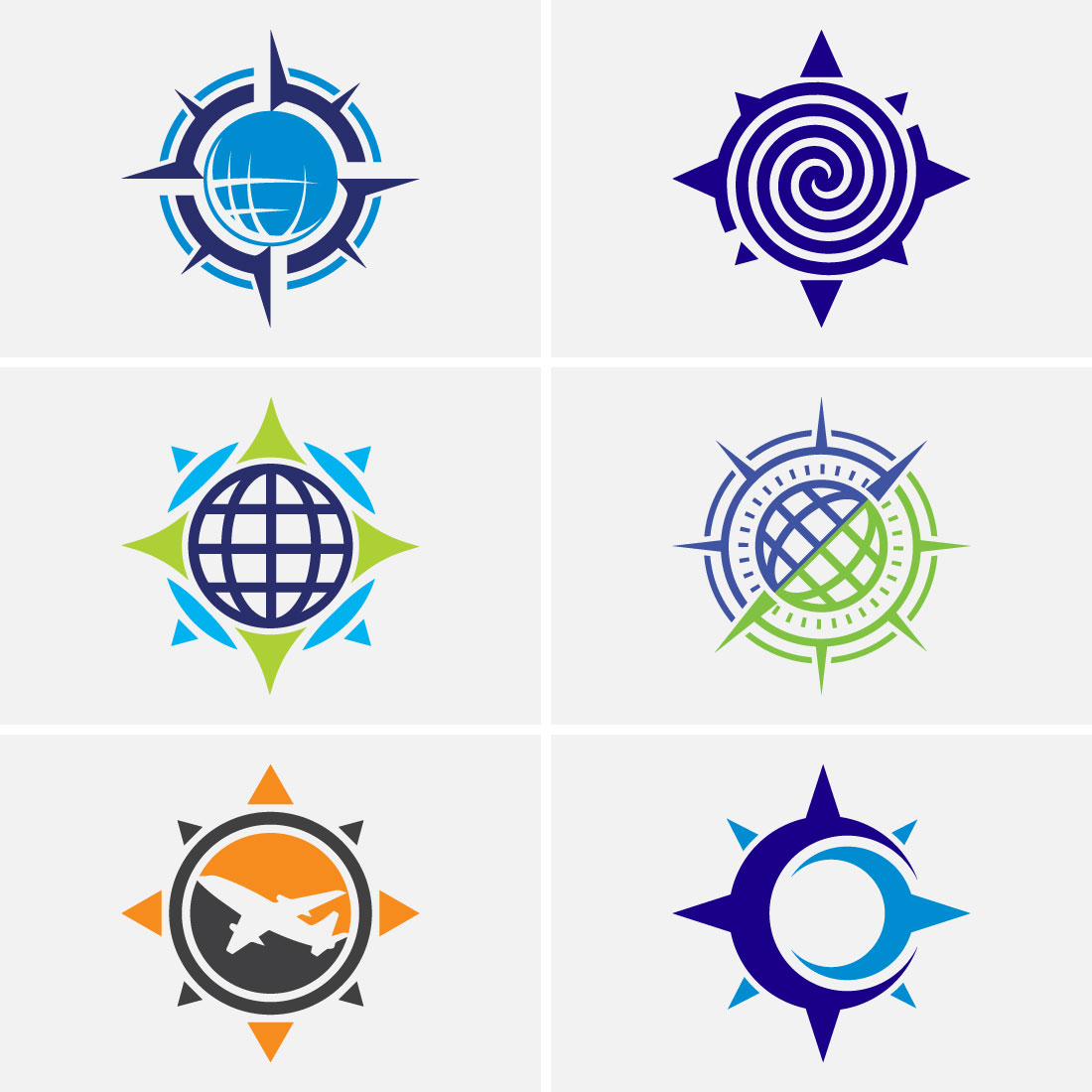 Creative Compass Concept Logo Design Template cover image.