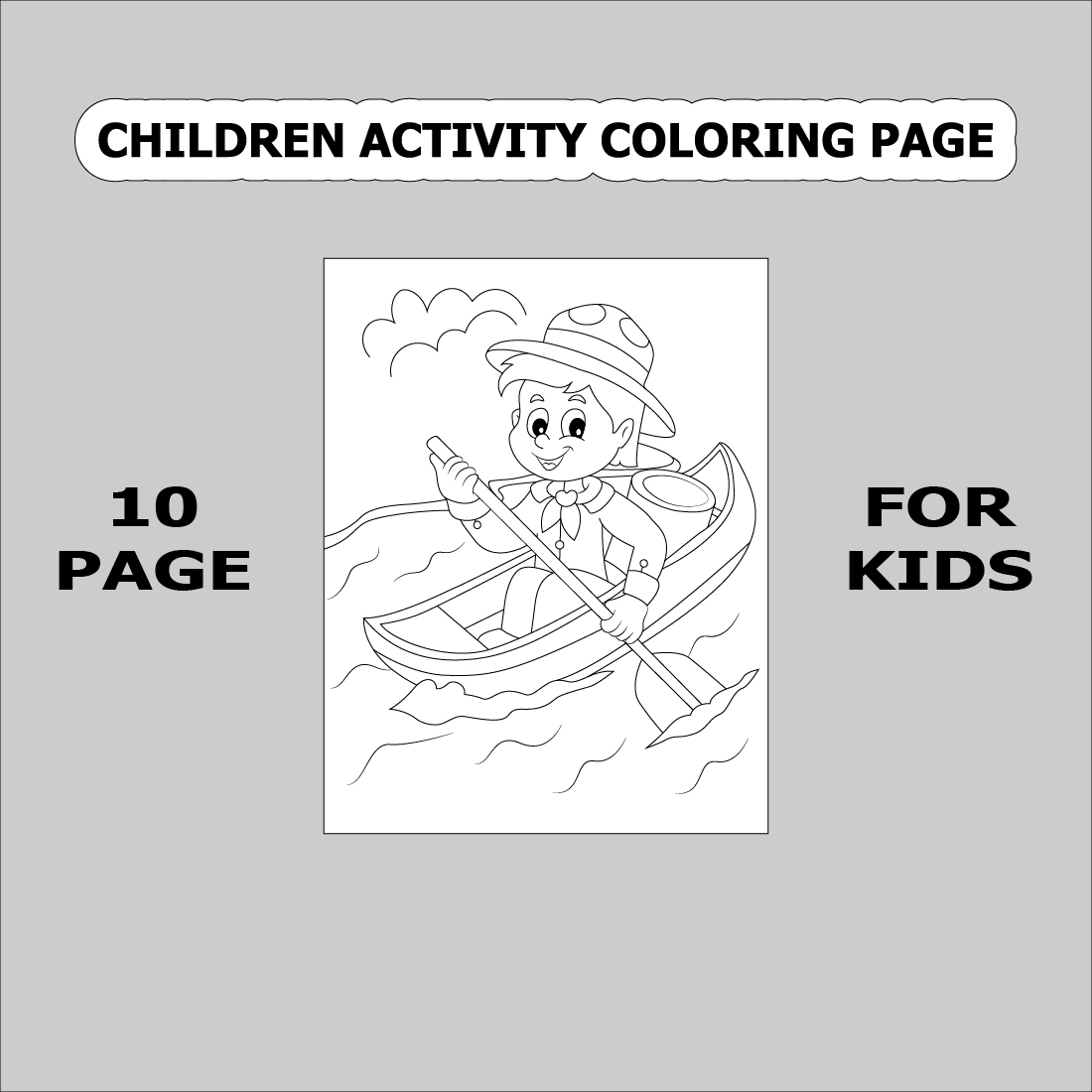 Activity Coloring Book for Kids cover image.