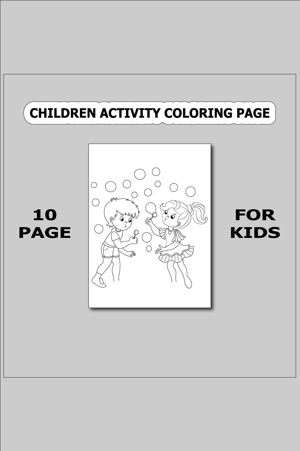 Children Activity Coloring Book pinterest image.