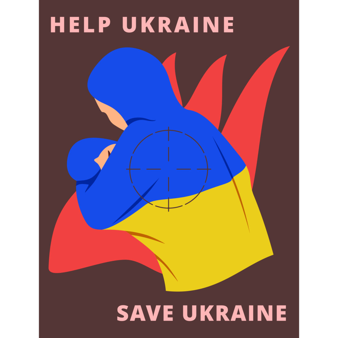 Help Ukraine illustration.