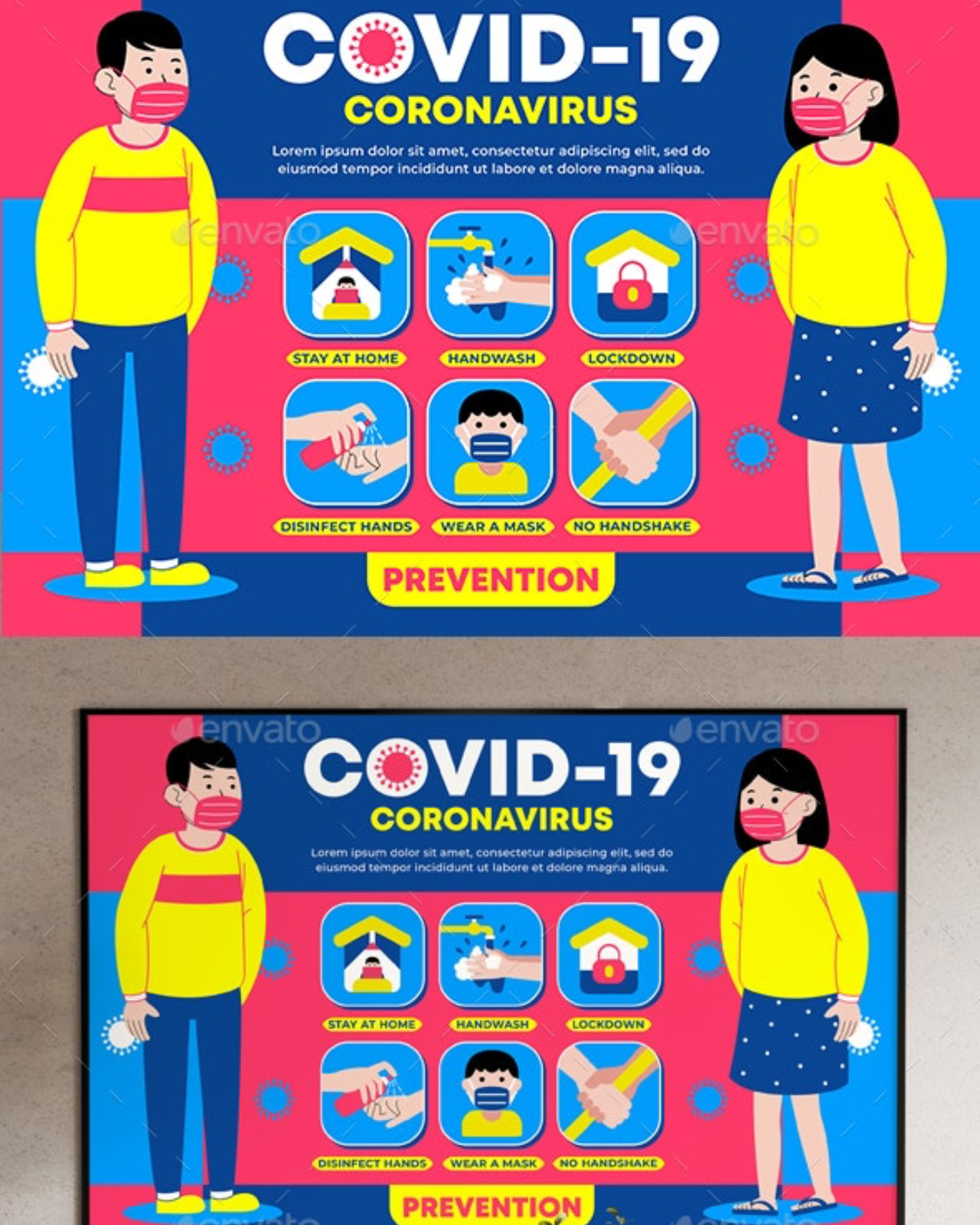 Covid 19 prevention pinterest image.