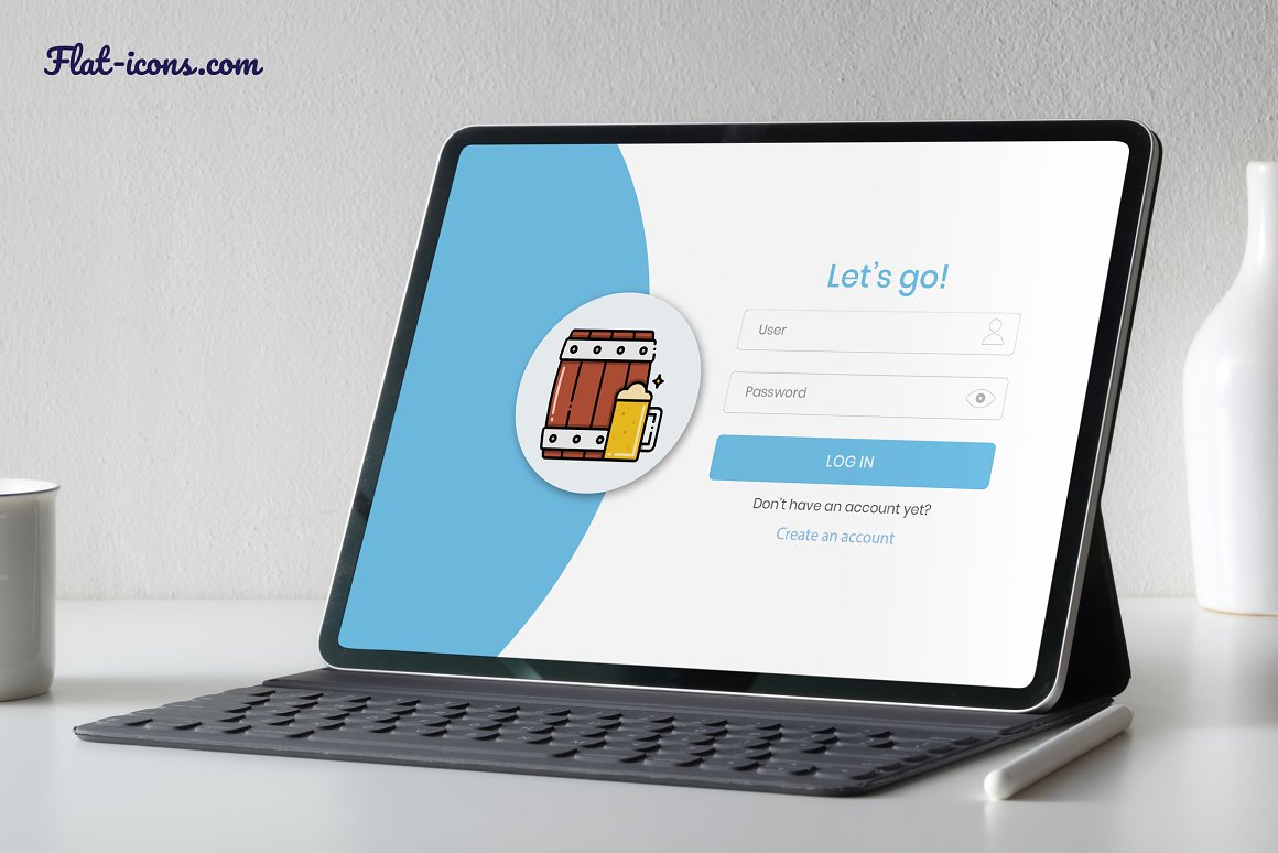 craft beer icons aesthetics cm mockup 3 tablet 924