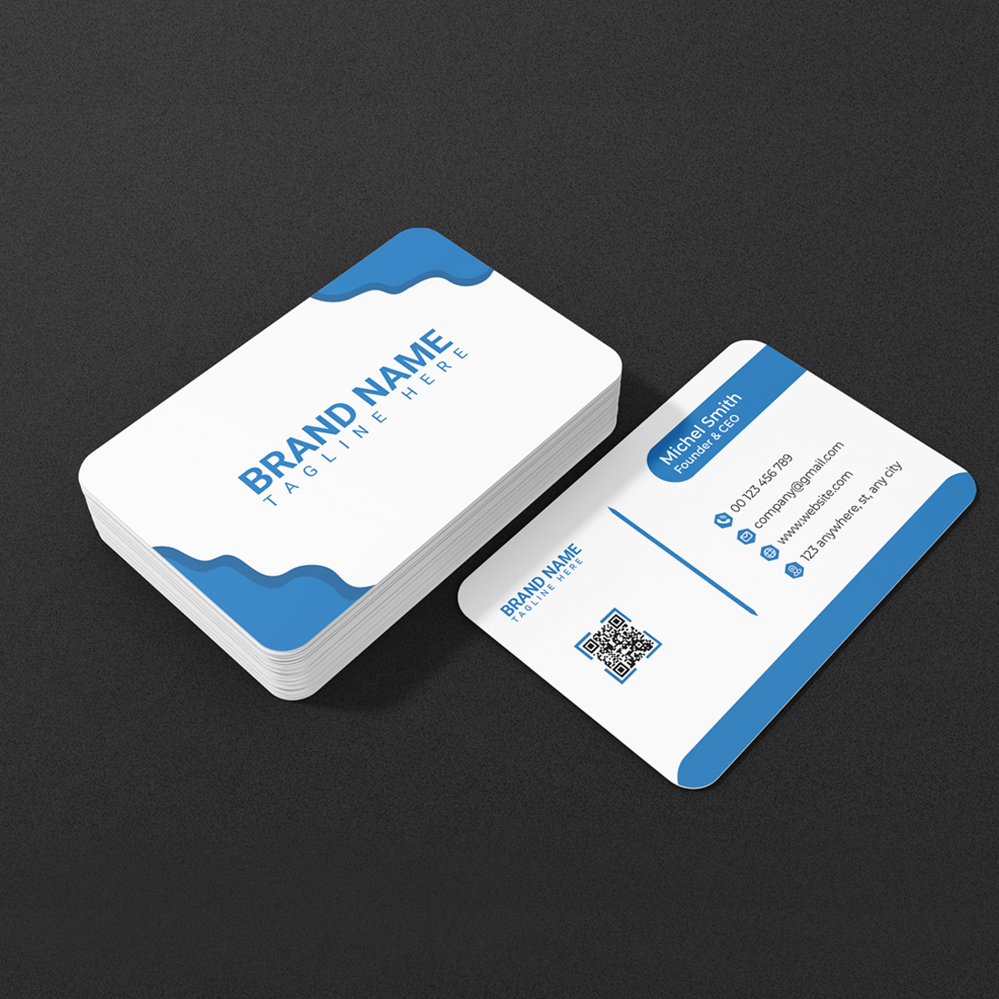 Creative Modern Business Card Template Design cover image.