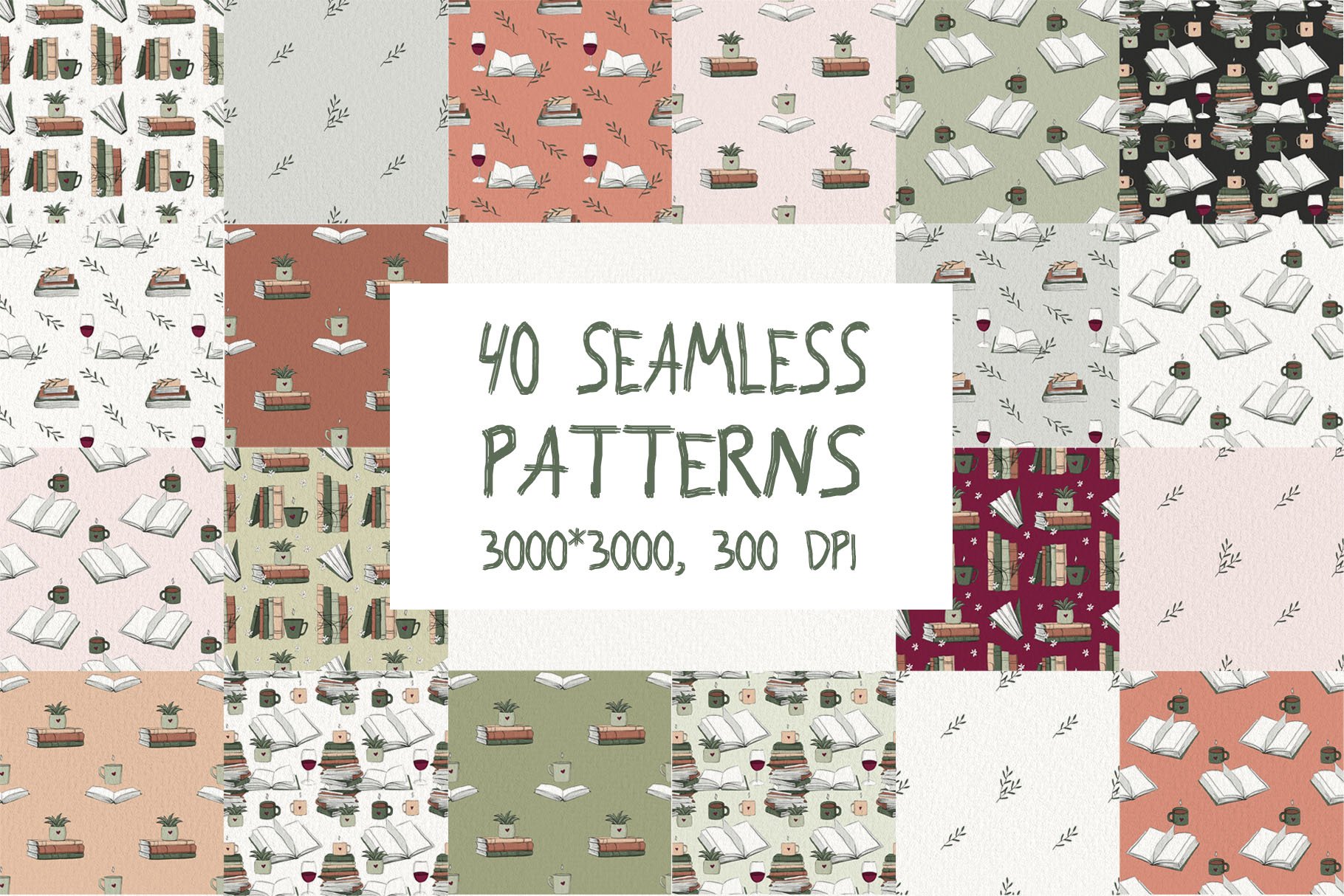 You will get 40 seamless patterns.