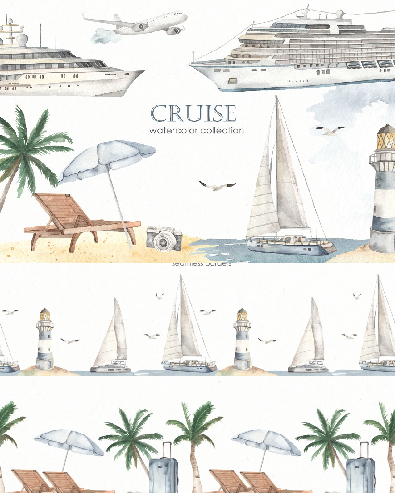 Cruise watercolor collection pinterest image preview.