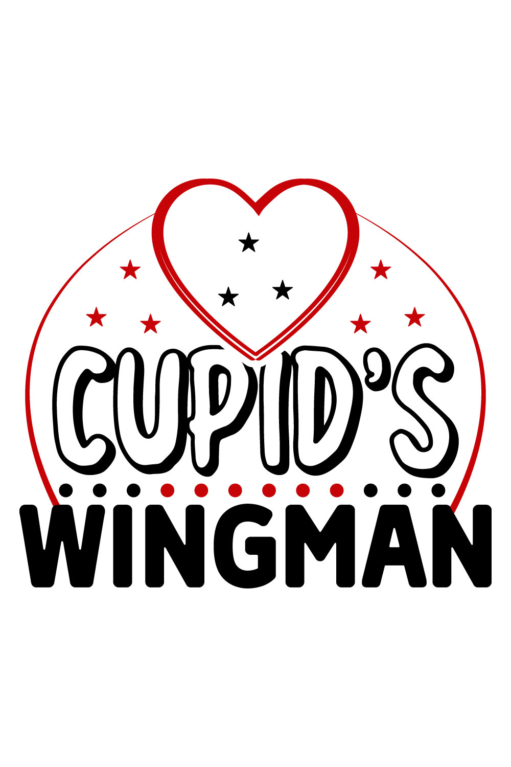 Image for prints with a beautiful inscription Cupids Wingman