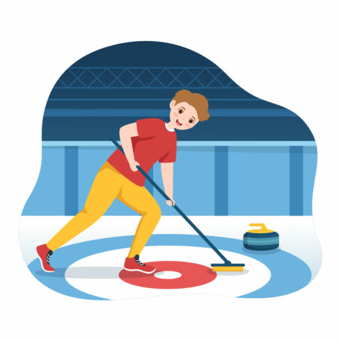 10 Curling Sport Illustration.