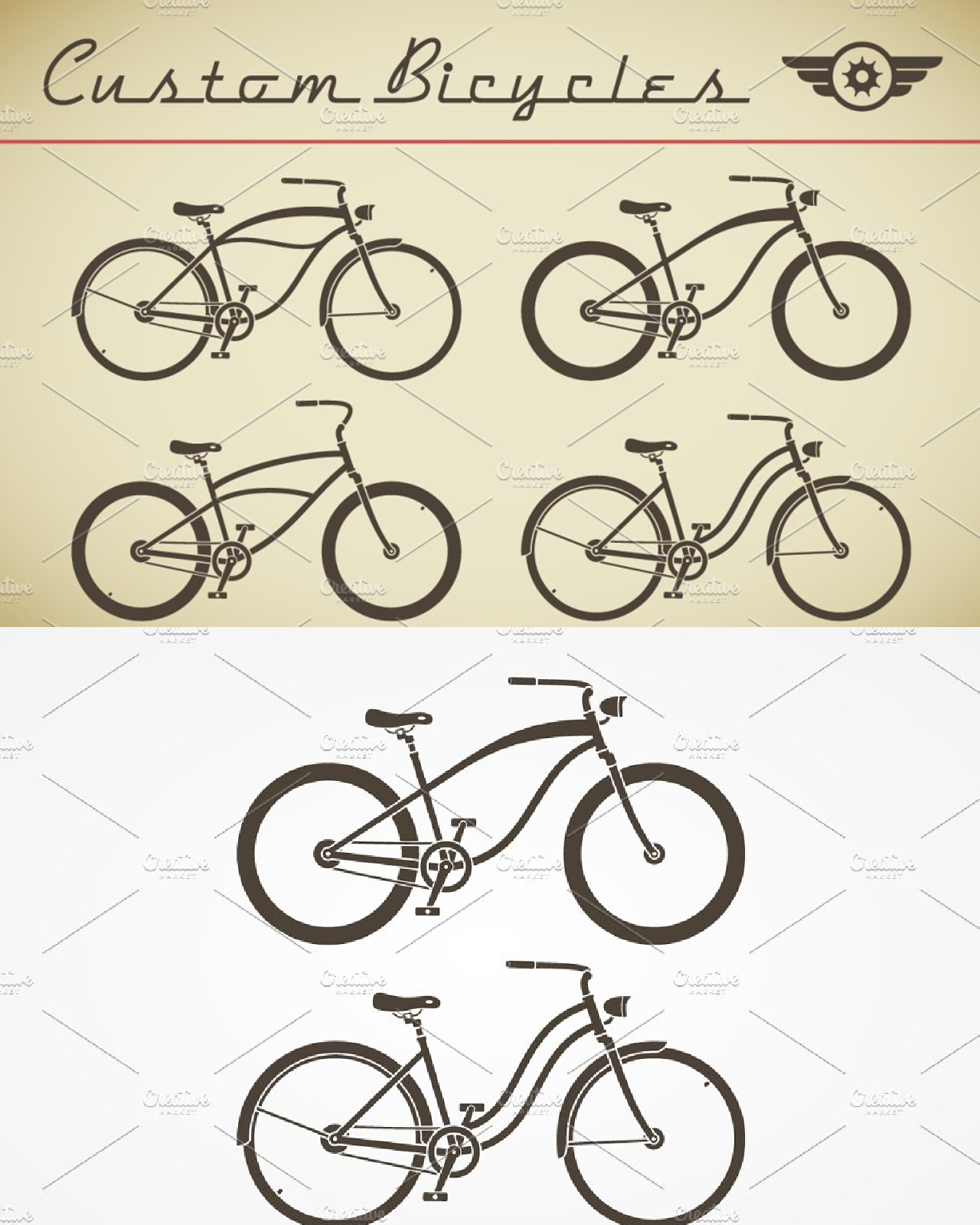 Custom criuser bicycle set pinterest image preview.