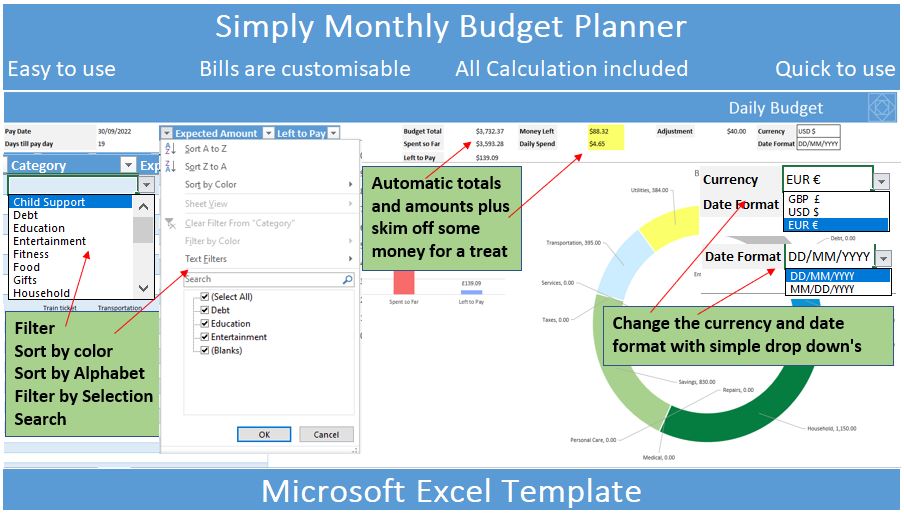 Budget Planner preview.