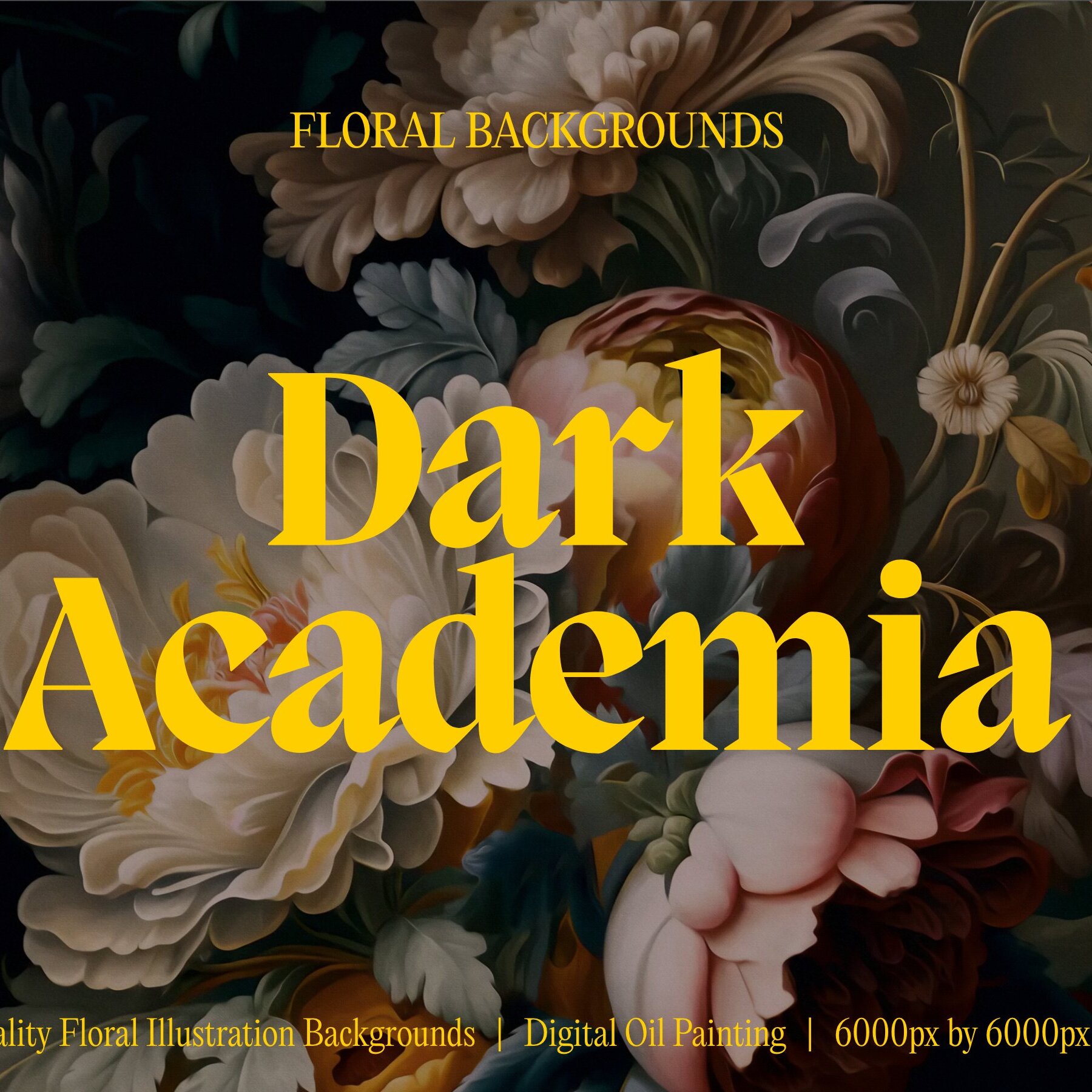 Dark Academia Aesthetic Flower BGs.