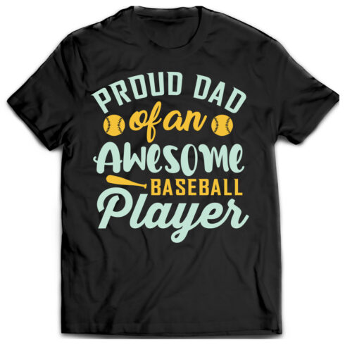 I'm a Proud Dad of an Awesome Baseball T-shirt cover image.