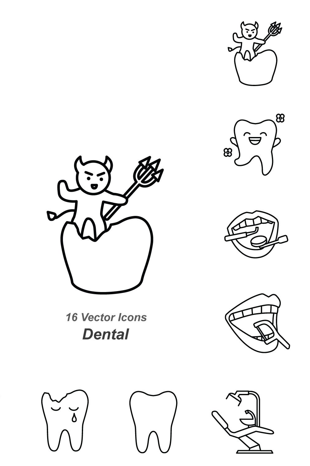 dental outline vector icons pinterest 546