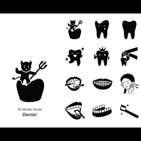 dental vector icons.