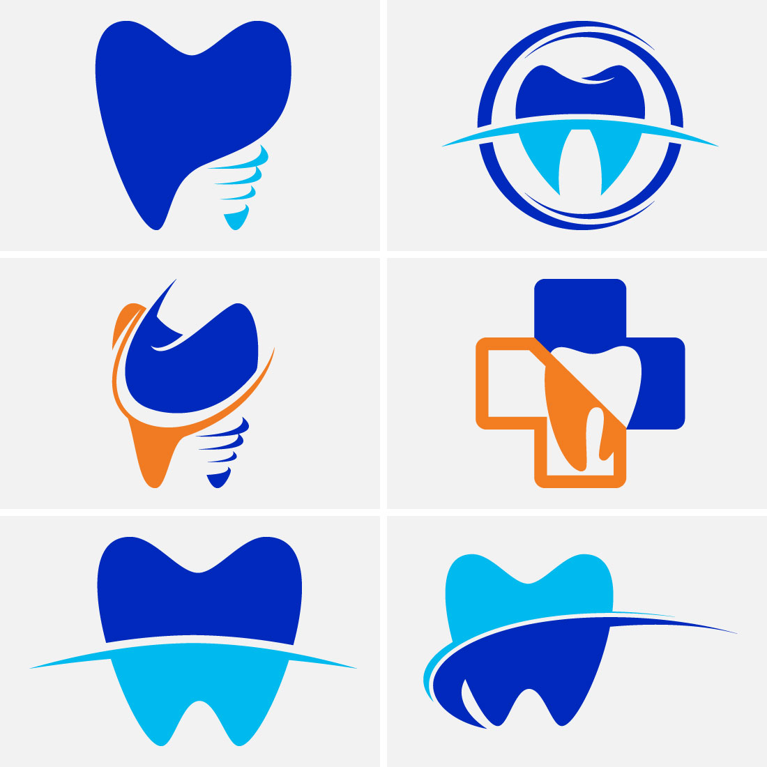 Creative Dental Clinic Logo Template cover image.