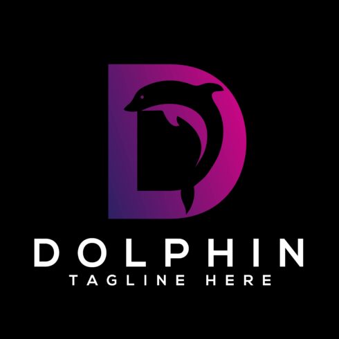 D Letter Jumping Dolphin Logo main cover.