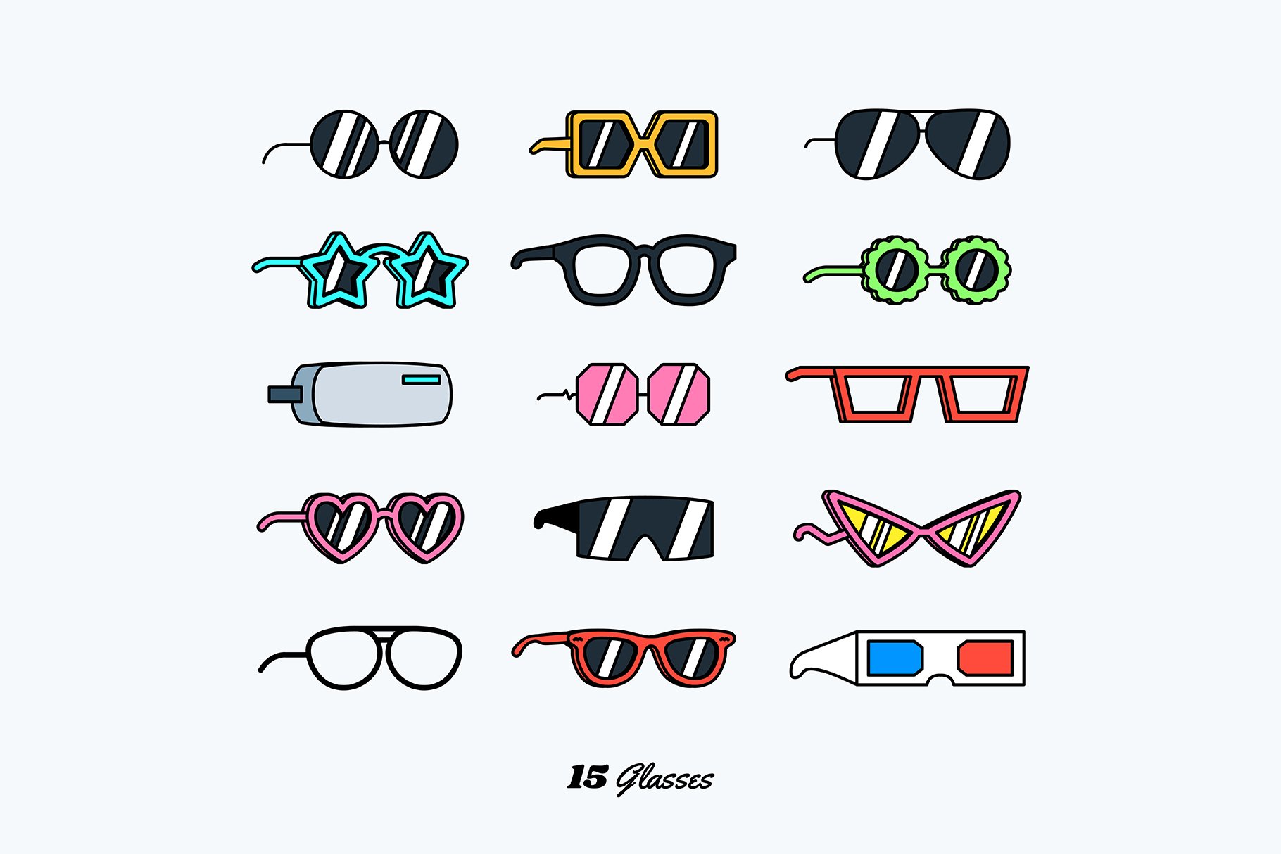 Glasses collection.