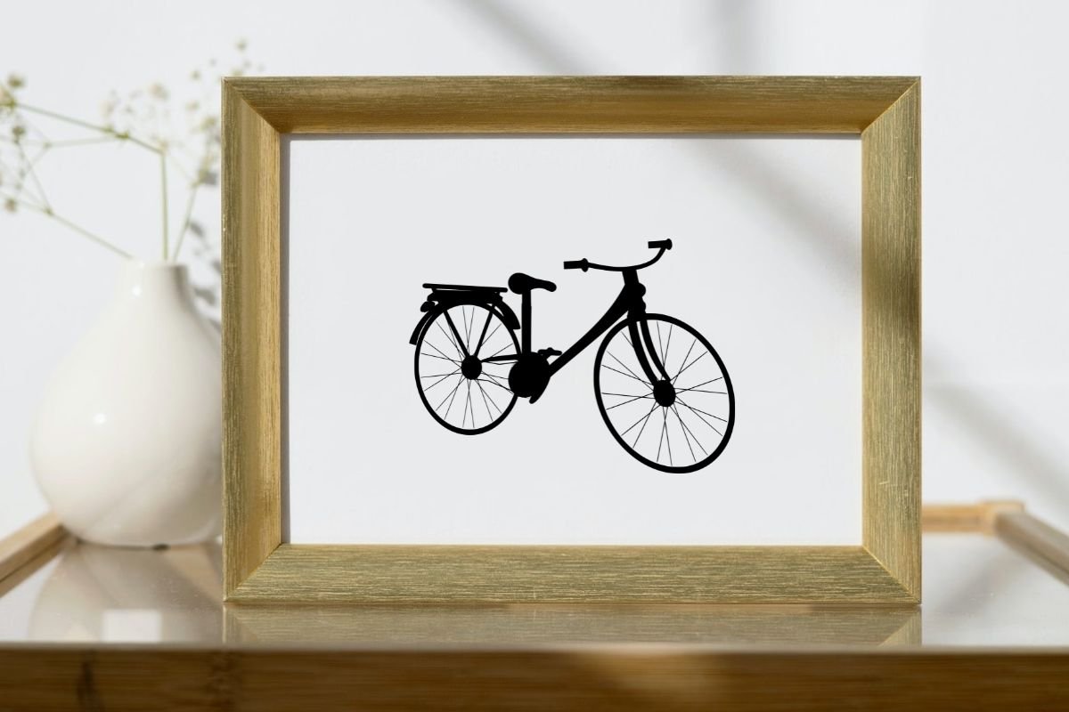 Bicycle Silhouette Vector themed poster design.