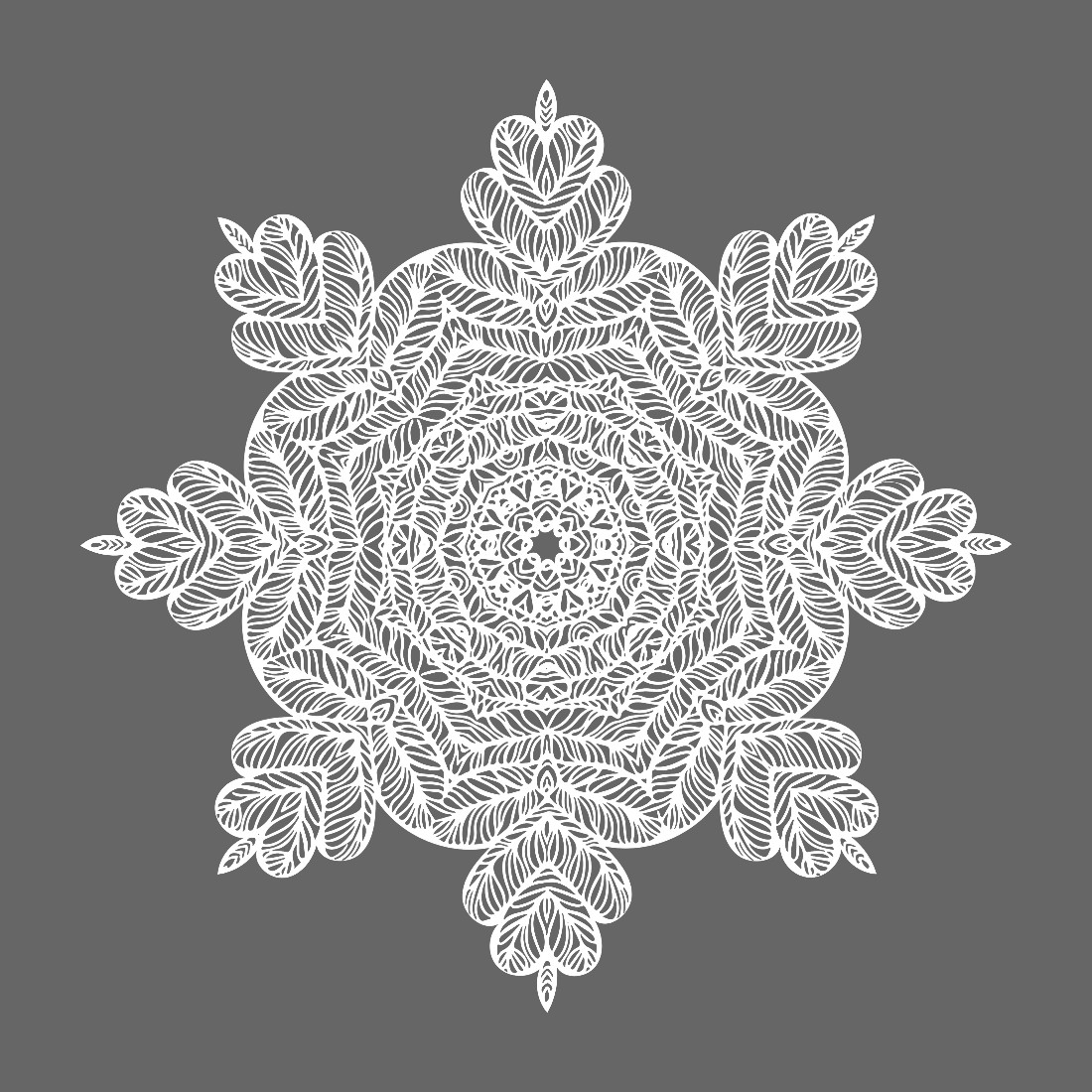 White Lined Snowflake Cutout Vintage Decor Perfect for Any Old Fashioned Craft Projects.