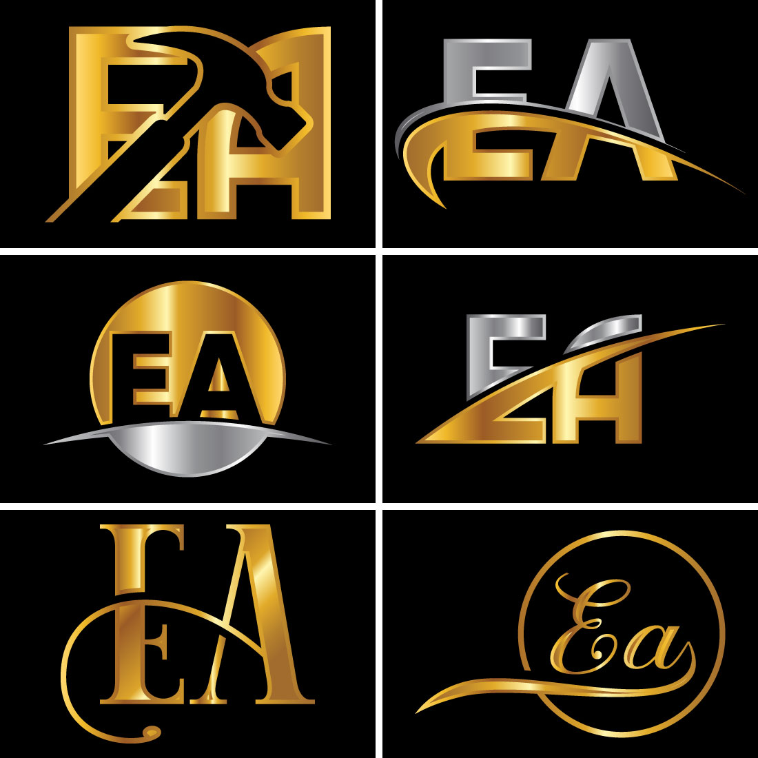 Initial Letter E A Logo Design Vector Graphic Alphabet, 43% OFF