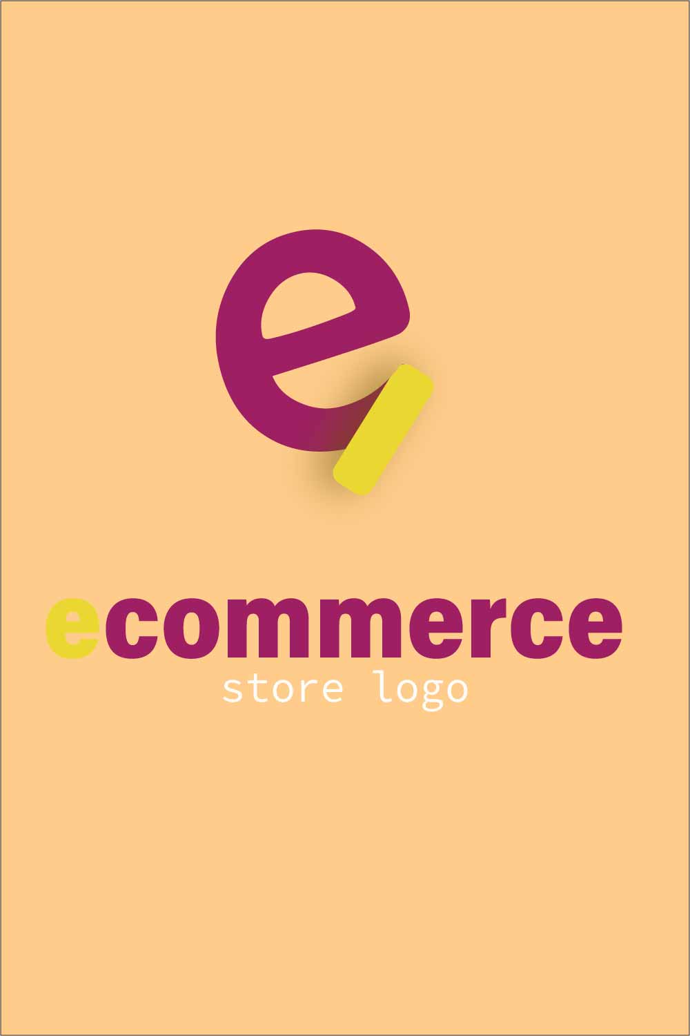 Minimal and attractive ecommerce logo icon logo pinterest preview image.