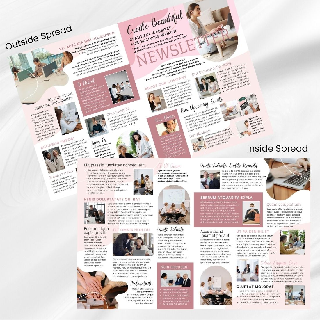 elevate your professional brand with our customizable canva newsletter template for business women 8 327