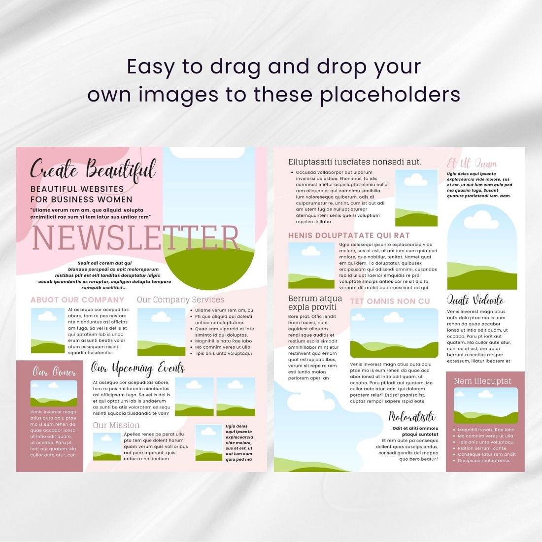 elevate your professional brand with our customizable canva newsletter template for business women 9 483