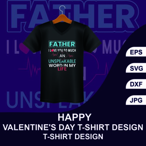 Happy Valentine Day T-shirt Design main cover.