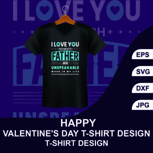 Happy Valentine Day T-shirt Design main cover.