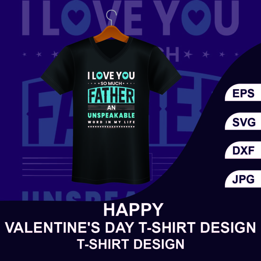 Happy Valentine Day T-shirt Design main cover.